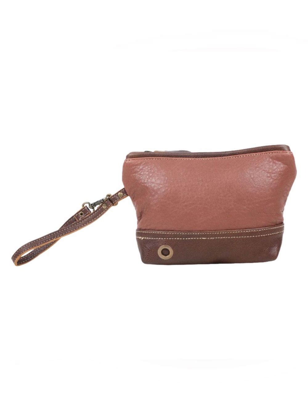 Myra Bag Ladies Pomme D'orenge Leather Wristlet Pouch